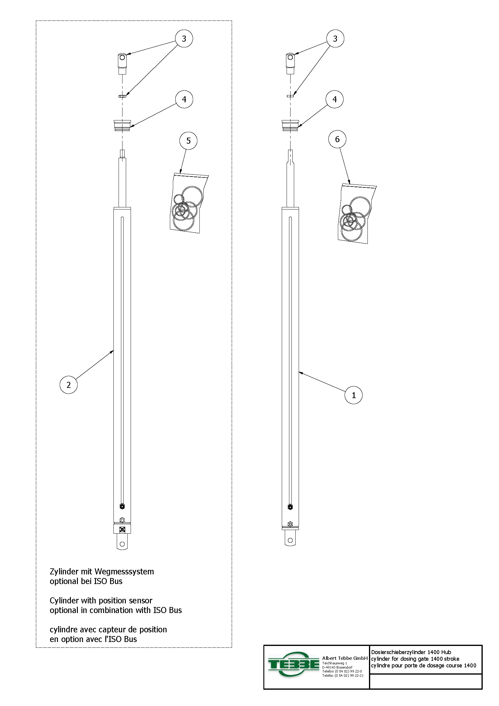Doseercilinder 1400 hub